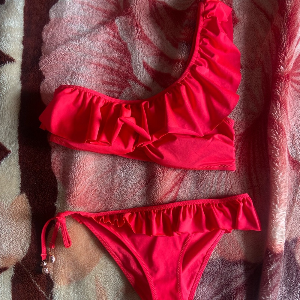 H&M coral swimsuit